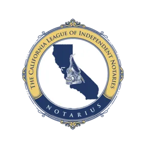 The California League of Independent Notaries Logo
