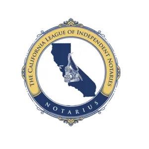 The California League of Independent Notaries Logo